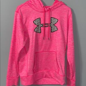 Hot pink Under Armour hoodie
